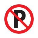 BORD VERBODEN TE PARKEREN 180 MM ROND
