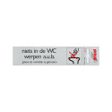 BORD ALULOOK NIETS IN DE WC WERPEN 165X44 MM ZELFKLEVEND