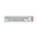 BORD ALULOOK DE DIRECTIE STELT ZICH NIET... 165X44 MM ZELFKLEVEND