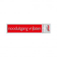BORD ALULOOK NOODUITGANG VRIJLATEN 165X44 MM ZELFKLEVEND