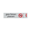 BORD ALULOOK GEEN FIETSEN PLAATSEN 165X44 MM ZELFKLEVEND