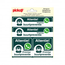 STICKER WHATSAPP BUURTPREVENTIE 150X150 MM 4 STUKS