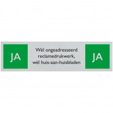 BORD ALULOOK JA JA RECLAMEDRUKWERK 165X44 MM ZELFKLEVEND