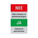 BORD ALULOOK NEE JA COLLECTEREN 80X44 MM ZELFKLEVEND