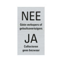 BORD ALULOOK NEE JA COLLECTEREN (ZWART) 80X44 MM ZELFKLEVEND