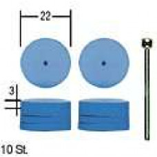 SILICONEN POLIJSTSCHIJVEN, ? 22 MM, 10 ST.+ HOUDER