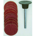 SCHUURSCHOTEL Ø 18 MM + 10 SCHUURSCHIJVEN (ELK 5 ST. K 120 + K 150)
