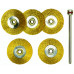 SCHIJFBORSTELS MESSING ø 22 MM, 5 ST. + HOUDER