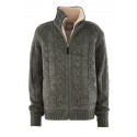 TERRAX GEBREIDE NOORSE VEST 60451 GROEN / GRIJS