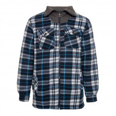 TERRAX THERMOHEMD MET FLEECE KRAAG 0142-6472 ANTRACIET/ROYALBLUE