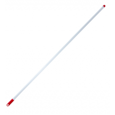 BEZEMSTEEL METAAL WIT MET SCHROEFDRAAD 1300 X 23 MM. BEZEMSTEEL METAAL WIT MET SCHROEFDRAAD 1300 X 23 MM.