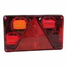 ACHTERLICHT WAS 393 , LED 12V - 24V , LINKS , CENTRALE STEKKERAANSLUITING 5-POLIG