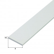 PLATTE STRIP, PVC WIT, 20X2/2M