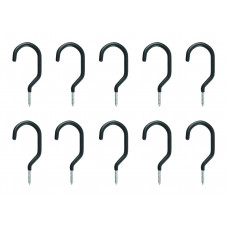 SCHROEFHAAK,ZWART RUBBER,BL VERZ149X67X5