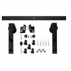 SCHUIFDEURSYSTEEM 2 METER, HANGROLLEN RECHT 290MM, STAAL MAT ZWART SCHUIFDEURSYSTEEM 2 METER, HANGROLLEN RECHT 290MM, STAAL MAT ZWART