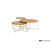 APPLE BEE CONDOR TUIN BIJZETTAFEL ROND 94 X 44 CM – TEAK KLEUR