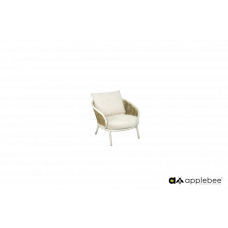 APPLEBEE PINE KEY LOUNGESTOEL | OYSTER/COTTON/SEASHELL WEAVING