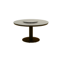 APPLE BEE MELVILLETAFEL DIA 140 CM ROND . BRONZE / TOP SINTERD STONE OYSTER