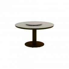 APPLE BEE MELVILLETAFEL DIA 140 CM ROND . BRONZE / TOP SINTERD STONE OYSTER