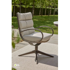 APPLE BEE CAMP BAY DINING ARMCHAIR BRONZE WEAVING TEAK GREY APPLE BEE CAMP BAY DINING ARMCHAIR BRONZE WEAVING TEAK GREY