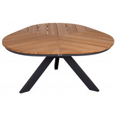 GRANVILLE LEAF TAFEL 170X170 DRIEHOEK TEAK / ALUMINUM