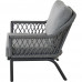 2.SIENA GARDEN SOFALOUNGE CHESTER 2 LOUNGESTOELEN 1 LOUNGEBANK ROPE