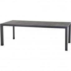 A SIENA GARDEN TAFEL LONDEN 220X100CM MAT ANTRACIET, TAFELBLAD KERAMIEK ANTRACIET