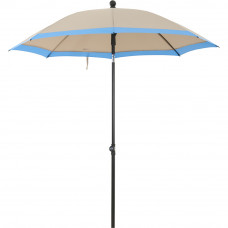 CITY PUSH PARASOL Ø180 BEIGE / BLAUW