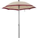 CITY PUSH PARASOL Ø180 BEIGE / PLUM