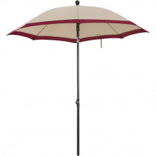 CITY PUSH PARASOL Ø180 BEIGE / PLUM
