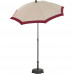 CITY PUSH PARASOL Ø180 BEIGE / PLUM