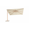 CHALLENGER T2 PREMIUM ZWEEFPARASOL 260 X 350 CM KLEUR CHAMPAGNE/TEAK