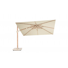 CHALLENGER T2 PREMIUM ZWEEFPARASOL 260 X 350 CM KLEUR CHAMPAGNE/TEAK