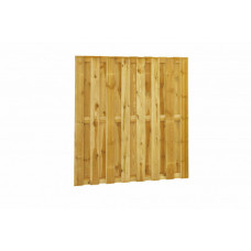 GRENEN GESCHAAFD PLANKENSCHERM 18-PLANKS 15 MM, 179 X 179 CM, RECHT, GROEN GEIMPREGNEERD.