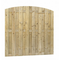 JUMBOSCHERM GESCHAAFD VUREN 18-PLANKS 15 MM, 180 X 170/180 CM, TOOG VERTICAAL, GROEN GEIMPREGNEERD.