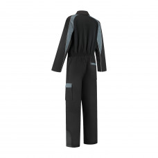 OVERALL POLYESTER/KATOEN 4-WAY STRETCH RUGPAND ZWART /GRIJS
