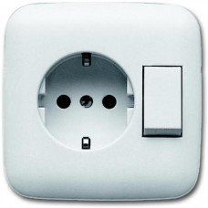 COMBI WISSELSCHAKELAAR + WCD RA INBOUW WIT/WIT BJ COMBI WISSELSCHAKELAAR + WCD RA INBOUW WIT/WIT BJ