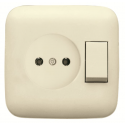 COMBI WISSELSCHAKELAAR + WCD ZRA INBOUW CREME BJ COMBI WISSELSCHAKELAAR + WCD ZRA INBOUW CREME BJ
