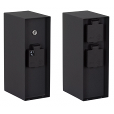 KS BUITENSTOPCONTACT CHARGE ZWART MET SCHEMERSENSOR KS BUITENSTOPCONTACT CHARGE ZWART MET SCHEMERSENSOR