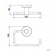 TOILETROLHOUDER Z/KLEP M.ZWART PLIEGE TOILETROLHOUDER Z/KLEP M.ZWART PLIEGE
