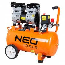 OLIE-VRIJE COMPRESSOR 24L SILENT 800W, ZEER STIL 79DB, 125L/MIN, 24L TANK, 8 BAR OLIE-VRIJE COMPRESSOR 24L SILENT 800W, ZEER STIL 79DB, 125L/MIN, 24L TANK, 8 BAR