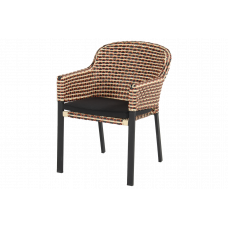 KELLY DINING CHAIR CORAL ZWART