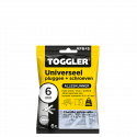 TOGGLER ALLIGATOR UNIVERSEELPLUG MET FLENS AF6 + SCHROEF; 6 STUKS TOGGLER ALLIGATOR UNIVERSEELPLUG MET FLENS AF6 + SCHROEF; 6 STUKS