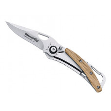 BLACK FOX POCKETKNIFE ZEBRAWOOD MET KARABINER BLACK FOX POCKETKNIFE ZEBRAWOOD MET KARABINER
