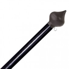 ALUMINIUM VLAGGENSTOK 2 METER - ZWART RAL 9005 ZWART UIVORMIGE KNOP (L ALUMINIUM VLAGGENSTOK 2 METER - ZWART RAL 9005 ZWART UIVORMIGE KNOP (L