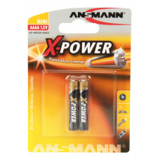 X-POWER ALKALINE BATTERIJ MINI AAAA / LR08 2ER BLISTERVERPAKKING