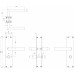 DEURKRUK JURA + LANGSCHILD 250X55X2MM WC63/8MM RVS/ZWART