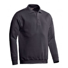 ROBIN SANTINO POLOSWEATER DONKER GRIJS