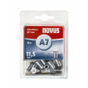 NOVUS BLINDKLINKMOER M5 X 11,5MM, ALU S, 10 ST.