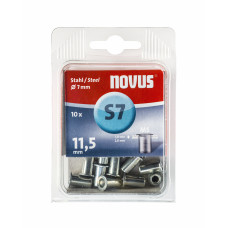 NOVUS BLINDKLINKMOER M5 X 11,5MM, STAAL, 10 ST.